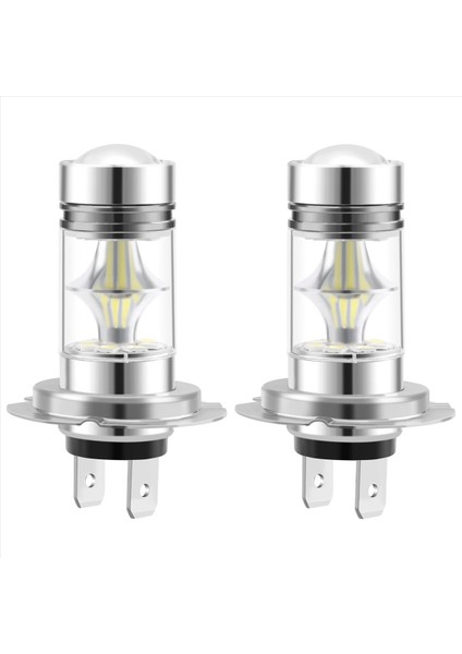 1 Çift Güçlü LED H7 Ampul 100W 20W 20W Araba Sis Far Farlar 6000K Beyaz (Yurt Dışından) fiyatları