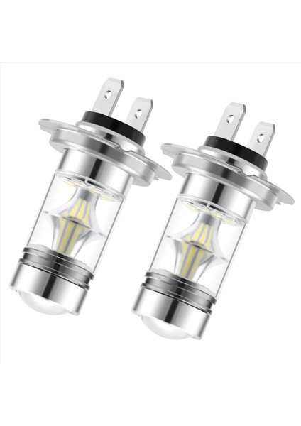 1 Çift Güçlü LED H7 Ampul 100W 20W 20W Araba Sis Far Farlar 6000K Beyaz (Yurt Dışından) modelleri