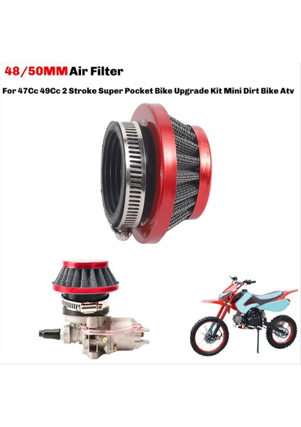 Motorlu Bisiklet Için Evrensel 48/50MM Hava Filtresi Clearner Mini Moto Cep Bisikleti Atv Quad Motosiklet Parçaları D (Yurt Dışından) indirimleri