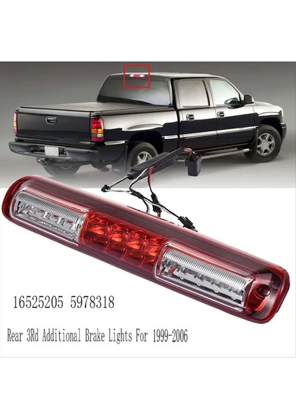 16525205 Araba Arka 3 Ek Fren Lambaları Chevy Silverado Için Fren Durağı Gmc Sierra 1999-2006 5978318 Kırmızı (Yurt Dışından) fırsatları