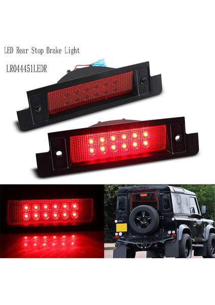 LR044451LEDR LED Arka Durdurma Kuyruk Lambası Fren Lambası Land Rover Defender Discovery Için 1990-2016 Seviye Üçüncü Işık A (Yurt Dışından)