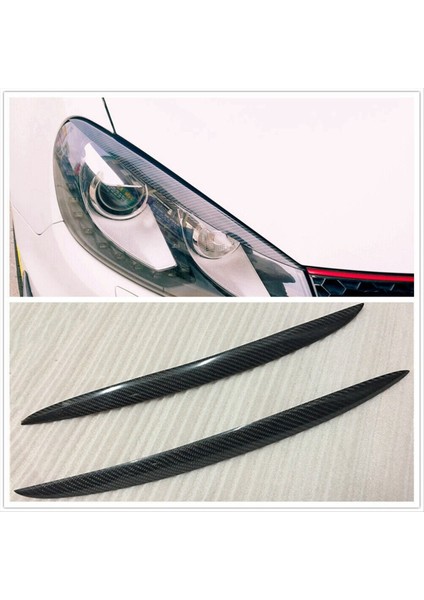 Gerçek Karbon Fiber Göz Kapakları Kaş Kapakları Vw Golf Için Far Döşeme Kapağı 6 Gtı R Mk6 2009-2012 (Yurt Dışından) modelleri