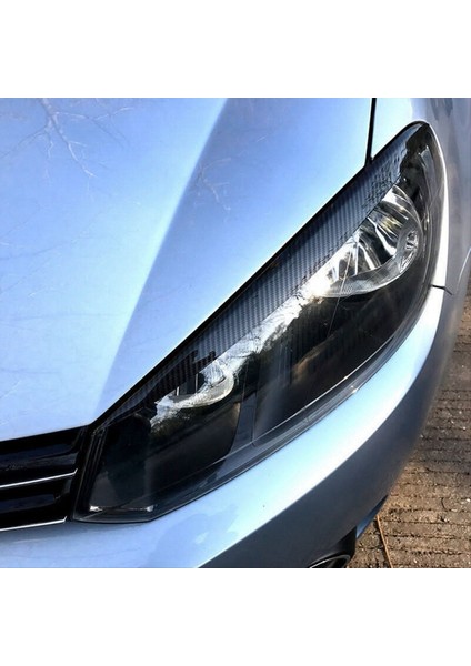 Gerçek Karbon Fiber Göz Kapakları Kaş Kapakları Vw Golf Için Far Döşeme Kapağı 6 Gtı R Mk6 2009-2012 (Yurt Dışından) fırsatları