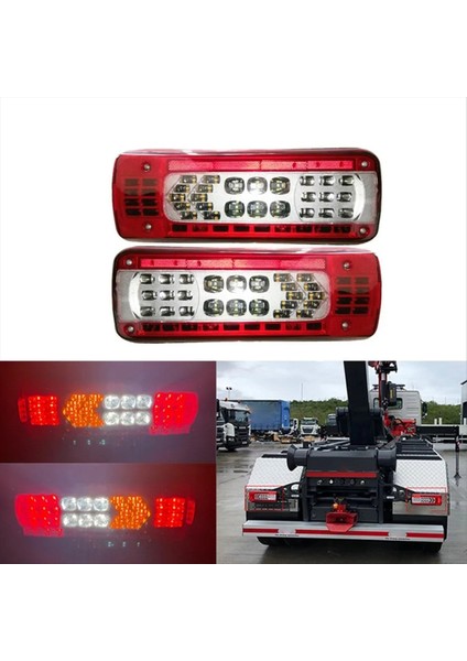 Sol Arka Fren Sinyali Işığı 24V LED Kuyruk Lambası 82483074 Volvo Trucks Serisi FM450 FM460 FMX500 (Yurt Dışından) fiyatları