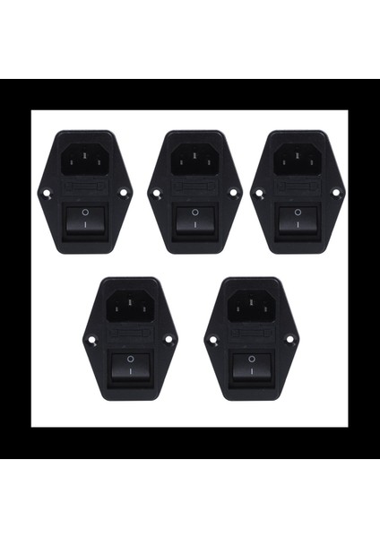 5x Lehim Kabuğu Terminalleri Iec 320 C14 Emı Filtresi + Tekne Anahtarı + Sigorta Tutucu (Yurt Dışından) fiyatları