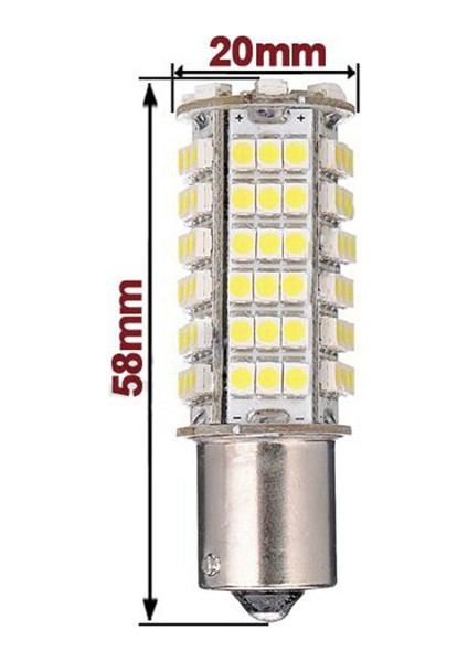 2x Araba 1156 382 BA15S P21W Beyaz 102 Smd LED Kuyruk Fren Sinyali Ampul Dc 12V (Yurt Dışından) fiyatları