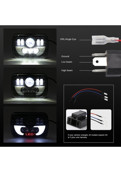 2x 7x6 5x7 120W Araba LED Far Far Hi/lo Işın Chevy Express Kargo Van 1500 2500 3500 (Yurt Dışından) indirimleri