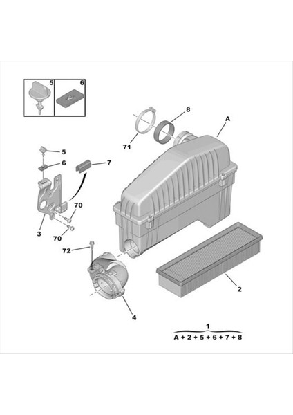 Filtre Elemanları ile Araç Hava Filtre Montajı 9810175680 Peugeot 301 2008 Için Citroen Elysee C3-Xr 1 6l 2014-2017 (Yurt Dışından)