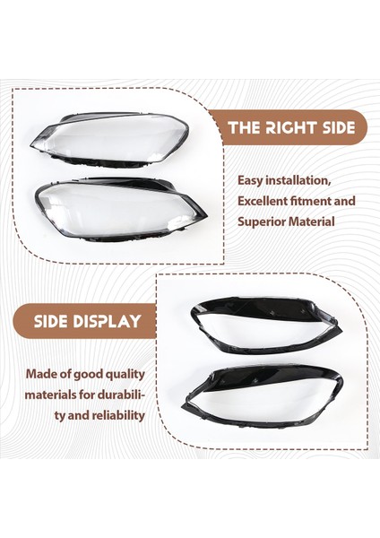 2pcs Araba Clear Far Lens Kapak Golf 7 Mk7 2014 2015 2016 2017 Için Yedek Far Kapağı (Yurt Dışından) indirimleri