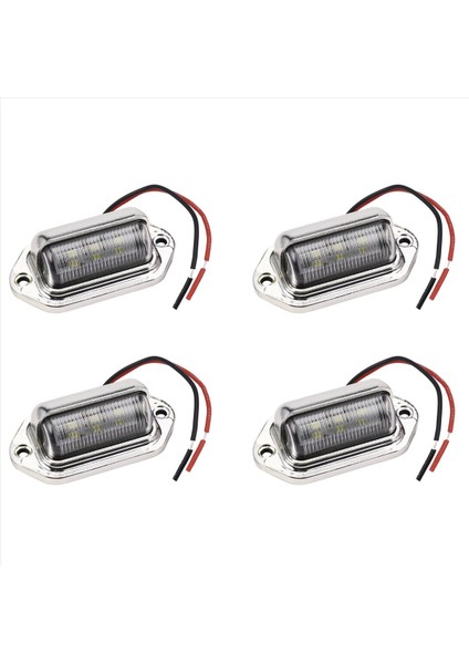 4x 12-24V 6 LED Numaralı Plaka Hafif Tekne Güverte Geçidi Adım Lambası Rv Fragman (Yurt Dışından)