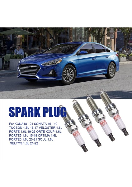 4pcs Buji Hyundai / Kıa 1 6l (1591CC) Için Buji Dohc L4 Turbo 2015-2023 18849-08080 (Yurt Dışından) fırsatları