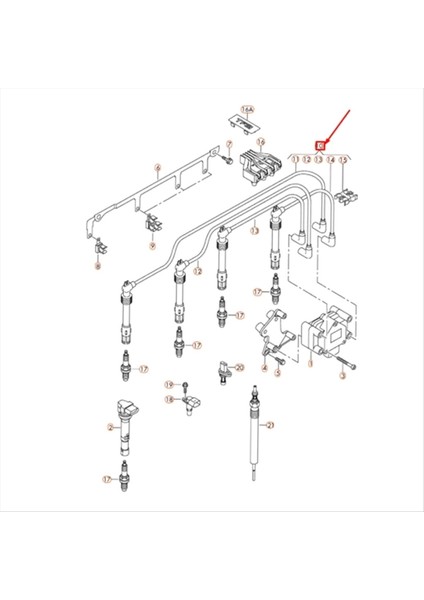 03F905409C 4pcs Audi A1 A3 Vw Caddy Golf Vi Jetta Polo Için Ateşleme Kablo Kiti Basınç Kablosu Touran Skoda 1 2tsi (Yurt Dışından) modelleri