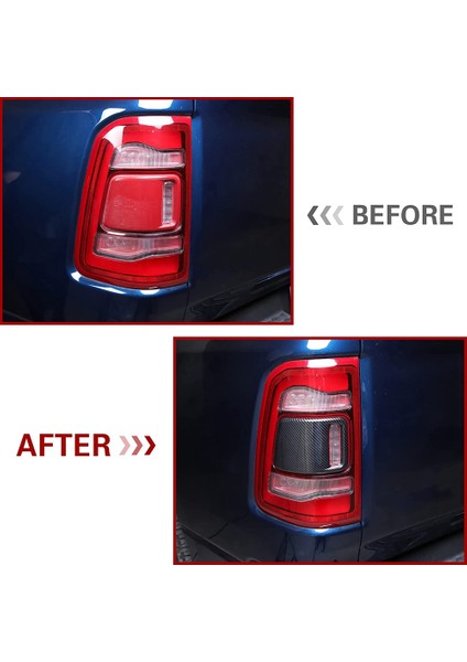 Arka Arka Lamba Kuyruğu Işık Lambası Kapağı -Dodge Ram 1500 2019 2020 2021 2022 Aksesuarlar Abs Karbon Fiber (Yurt Dışından) modelleri