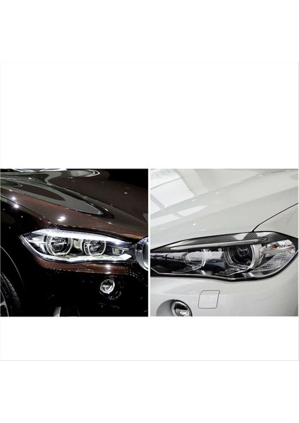 Bmw F15 X5 F85 X5M X6 2014-2018 Için Gerçek Karbon Fiber Araba Far Göz Kapağı Kaş Kapağı (Yurt Dışından) modelleri