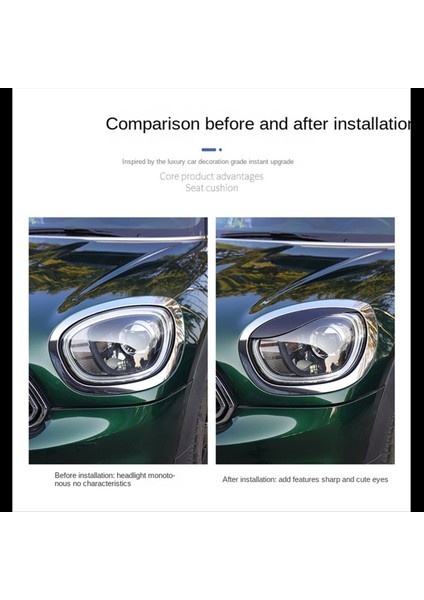 Araba Farlar Kaşları Göz Kapakları Bmw Mini Cooper F60 Için Kirpik Kafası Işık Lambası Çıkartmaları (Yurt Dışından) indirimleri
