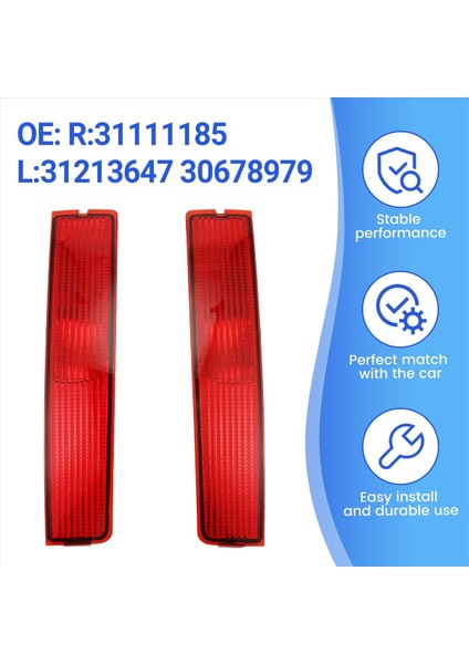 2pcs Volvo Için Arka Tampon Işığı XC90 2007-2014 Kuyruk Reflektör Sis Lambası Ampul Olmadan 31213647 31111185 30678979 (Yurt Dışından) modelleri