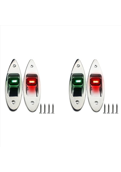 2x LED Iki Renkli Sinyal Işıkları Deniz Evrensel Navigasyon Işıkları Navigasyon Işıkları Tekne Malzemeleri (Yurt Dışından)