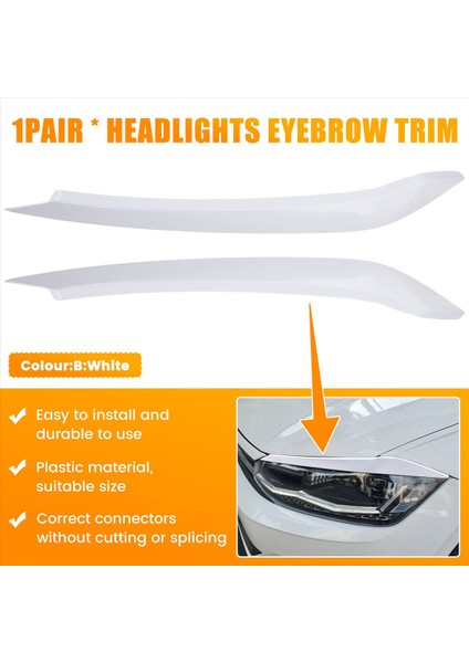 Vw Polo Için Araba Far Kaş Kalıp Kalıp Trim Sticker 2019-2022 Lamba Göz Kapakları Dekoratif Şeritler Kapak Kapağı B (Yurt Dışından) fırsatları