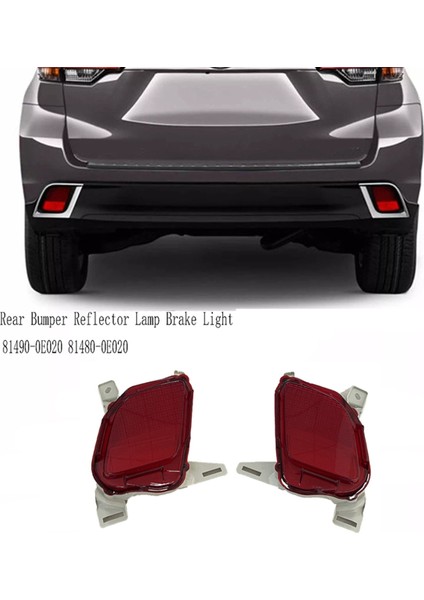 81490-0E020 Arka Tampon Reflektör Lambası Toyota Highlander Için Fren Işığı Abd 2014-2016 81480-0E020 (Yurt Dışından)