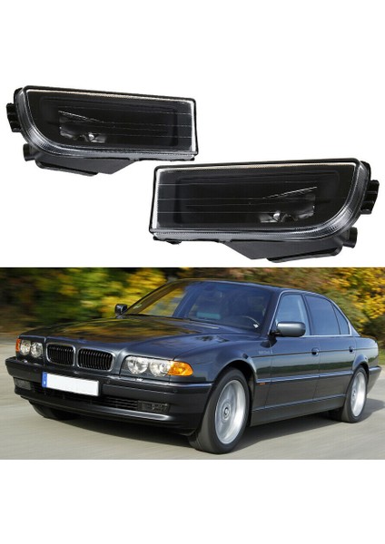 1 Çift Şeffaf Lens Ön Tampon Işık Lambası For-Bmw E38 7 Serisi 740I 750IL 1995-2001 (Yurt Dışından) modelleri