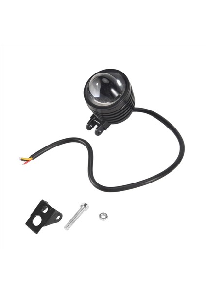 3 Inç Motosiklet Far 30W 6000LM Balık Gözü Motosiklet Işığı Sürüş Sis Spotları Beyaz+Kehribar Işık (Yurt Dışından)