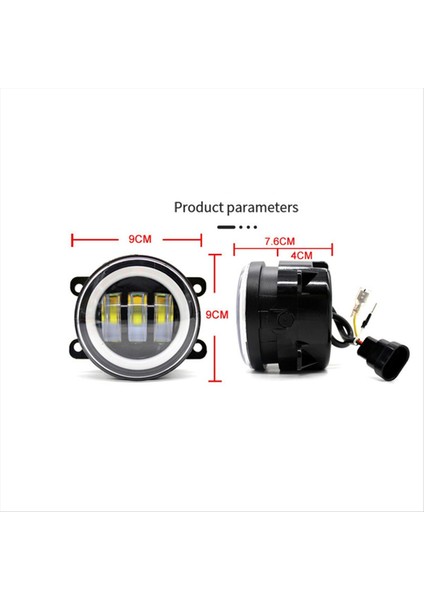2pcs 4inch LED Sis Farları Halo Ring Drl Kapalı Yol Sis Lambası Chevrolet Wrangler Jk Tj Lj Dodge Yolculuğu (Yurt Dışından) fiyatları