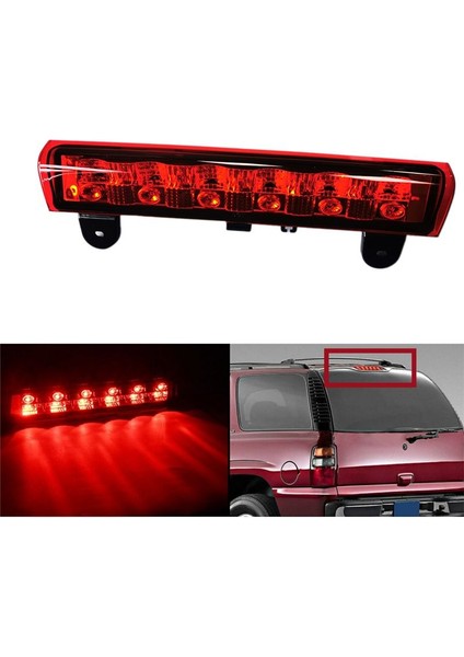 Kaplama LED Gmc Yukon Için Üçüncü Fren Işığı 2000-2006 Chevrolet Banliyö Için Konum Fren Işığı 15170955 Kırmızı (Yurt Dışından) modelleri