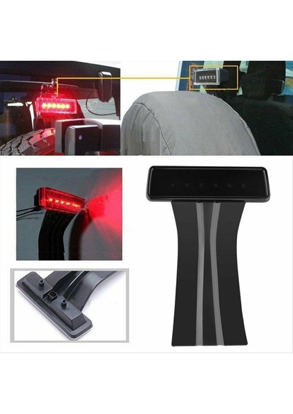 Araba Üçüncü Fren Durdur Işığı 68048581AA Jeep Wrangler Için Jk 2007-2018 Arka Montaj Sinyali LED Lamp Siyah (Yurt Dışından) fiyatları