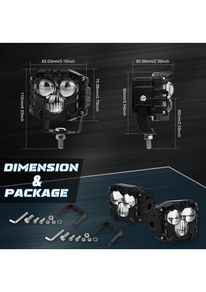 3 Inç LED Pod Lights Projektör Spot Işın Hendek Işığı ile Yol Işık Pods Kamyonlar Için Küp Işıkları Suv Utv Teknesi (Yurt Dışından) fiyatları