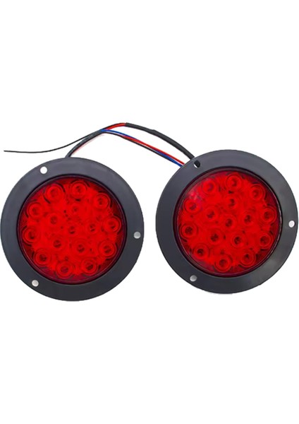 2pcs 12V 24V 16 LED Yuvarlak Arka Kuyruk Işıkları Turn Sinyal Fren Lambası Ters Lamba Kamyon Römork Lambası (Yurt Dışından)