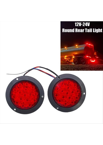 2pcs 12V 24V 16 LED Yuvarlak Arka Kuyruk Işıkları Turn Sinyal Fren Lambası Ters Lamba Kamyon Römork Lambası (Yurt Dışından) indirimleri