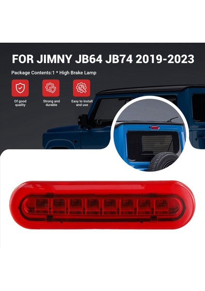 LED Arka Fren Lambası Merkezi Monte Uyarı Uyarı Lambası Suzuki Jimny Için Arka Kuyruk Işığı JB64 JB74 2019-2023 Kırmızı (Yurt Dışından) modelleri