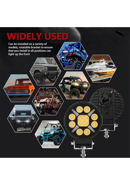 4 Inç Araba LED Iş Işıkları Kamyon Atv Için Tur Gün Koşu Işıkları (Yurt Dışından)