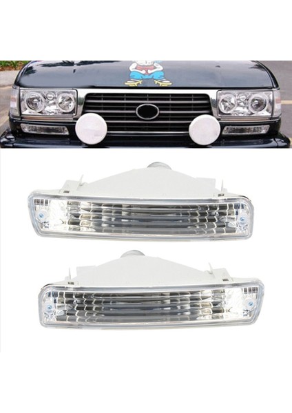 2x Araç Ön Tampon Toyota Land Cruiser Için Sinyal Lambası 80 Serisi 1991-1998 LC80 FJ80 FZJ80 HDJ80 HZJ80 4500 Sağ (Yurt Dışından) fırsatları