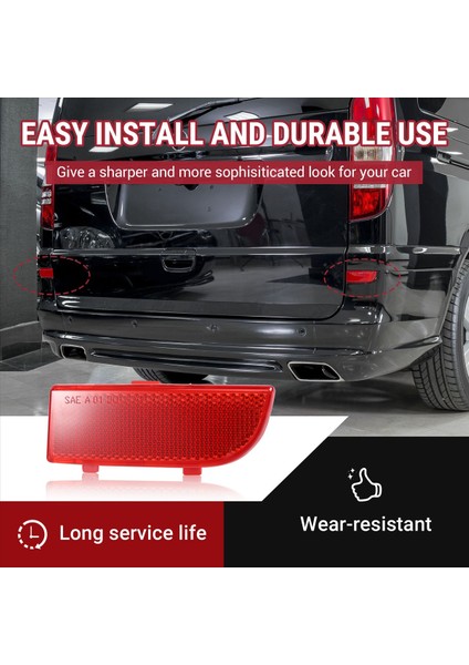 Arka Tampon Reflektör Işığı Mercedes-Benz Vito Viano W639 6398260140 6398260540 (Yurt Dışından) fırsatları
