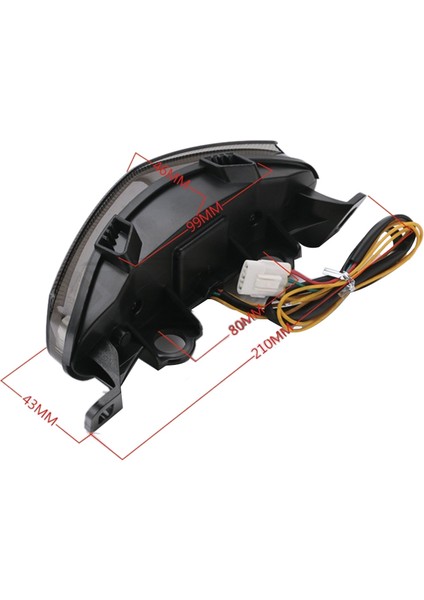 Kawasaki Ninja 650R ER6N Er-6n ER6F 2009 2011 2011 LED Arka Lambalar Arka Kuyruk Fren Sinyal Lambası Işık Motosiklet Er6 N/f Siyah (Yurt Dışından) indirimleri