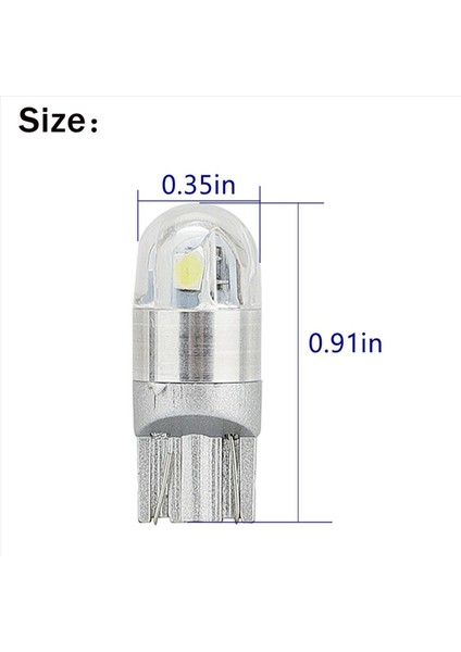 30PCS 6000K Canbus T10 168 194 W5W Dome Lisans Yan Işaretleyici LED Ampul Beyaz (Yurt Dışından)