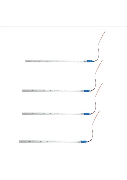 4x Knight Rider 32 LED Koşu Işık Tarayıcısı 30 cm Strip Dekorasyon Mavi Araba 12V (Yurt Dışından)