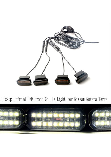 Pickup Offroad Nissan Navara Terra Için Ön Izgara Işığı Gündüz Koşu Işık Tekerleği Kaş Lambası Beyaz Işık (Yurt Dışından) fiyatları