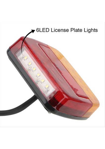 12V Arka Lamba Dönüş Sinyali Göstergesi 26 Leds Kuyruk Işık Araç Numarası Işık Fren Fren Lambası Römork Kamyonu Için (Yurt Dışından) fiyatları