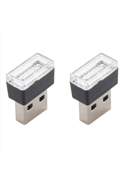 2x Mini Taşınabilir Mini USB LED Araç Işık Araç Iç USB Atmosher Işık Fiş ve Oyun Dekoratif Işık Acil Durumu (Yurt Dışından)