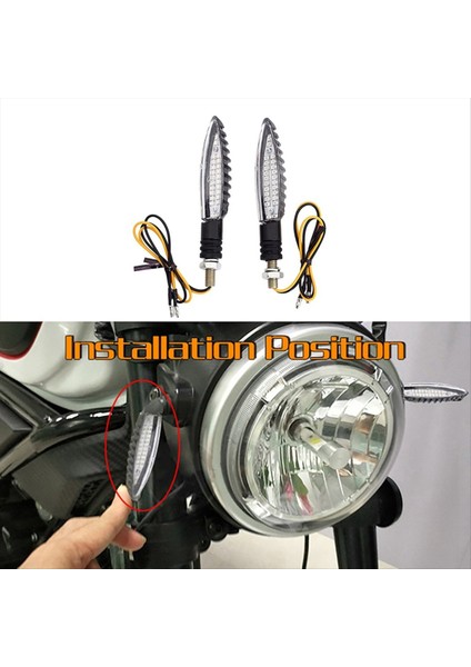 Motosiklet Dönüş Sinyali LED Işık E24 Akan Su Yanıp Sönen Göstergesi Yamaha Honda Için Bükülebilir Kuyruk Durdurma Sinyal Işığı (Yurt Dışından) fiyatları