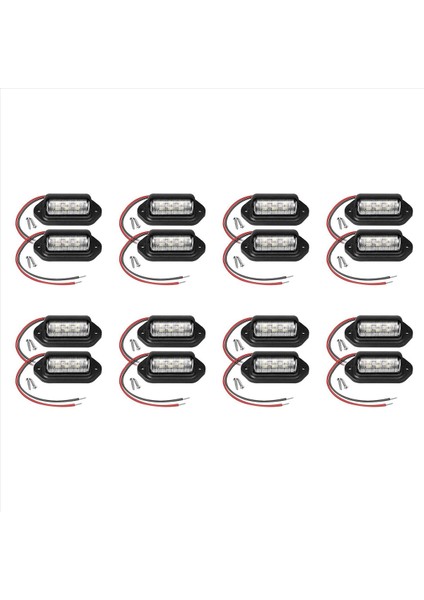 16PCS 12V LED Numara Plasya Playa Plasyonu Araç Bootları Için Motosikacı Otomotıve Uçak Rv Kamyak Treverleri Dış Lambalar (Yurt Dışından)