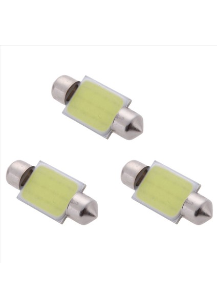 3x 3W Cob LED Araba Iç Tavan Işık Lambası Ampul 36MM Beyaz DC12V (Yurt Dışından)