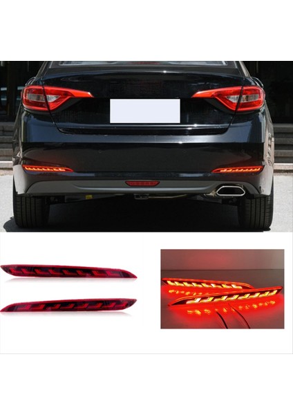 Araba LED Arka Tampon Işığı Reflektör Işık Dönüş Sinyal Işıkları Hyundai Sonata Için Fren Işığı 2015-2017 (Yurt Dışından) fırsatları