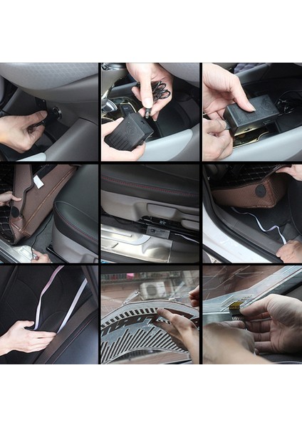 Araba Ön Cam LED Ses Aktif Ekolayzer Neon El Light Music Ritim Flash Lamba Çıkartma Kontrol Kutusu ile Stil (Yurt Dışından) modelleri