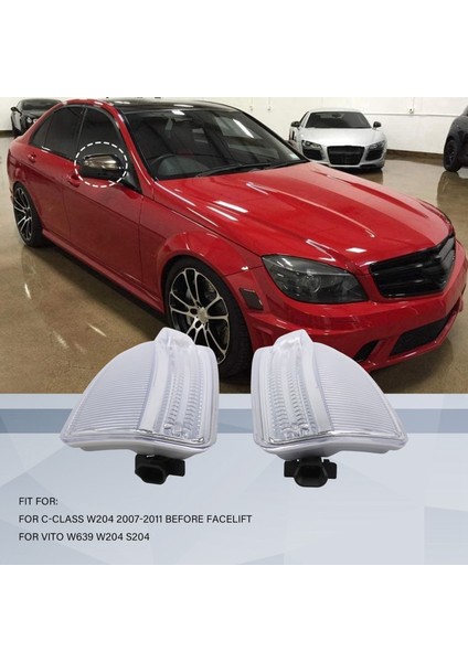 Araba Sol+Sağ LED Dikiz Aynası Turn Sinyal Işığı Mercedes-Benz Viano Vito W639 W204 S204 A2048200721 A2048200821 (Yurt Dışından) fırsatları