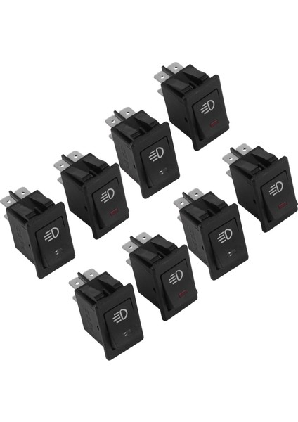 8x 12V 35A Araba Kamyon Teknesi Sis Liger Anahtar LED Light Dash Board 4pin Siyah (Yurt Dışından)