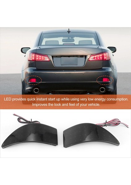 Arka Tampon Reflektörü Kırmızı LED Kuyruk Fren Fren Fren Fren Lambası 250 350 XE20 2006-2013 250 220D 05-14 Siyah (Yurt Dışından) fiyatları