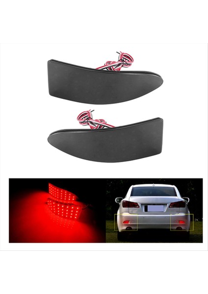 Arka Tampon Reflektörü Kırmızı LED Kuyruk Fren Fren Fren Fren Lambası 250 350 XE20 2006-2013 250 220D 05-14 Siyah (Yurt Dışından) fırsatları